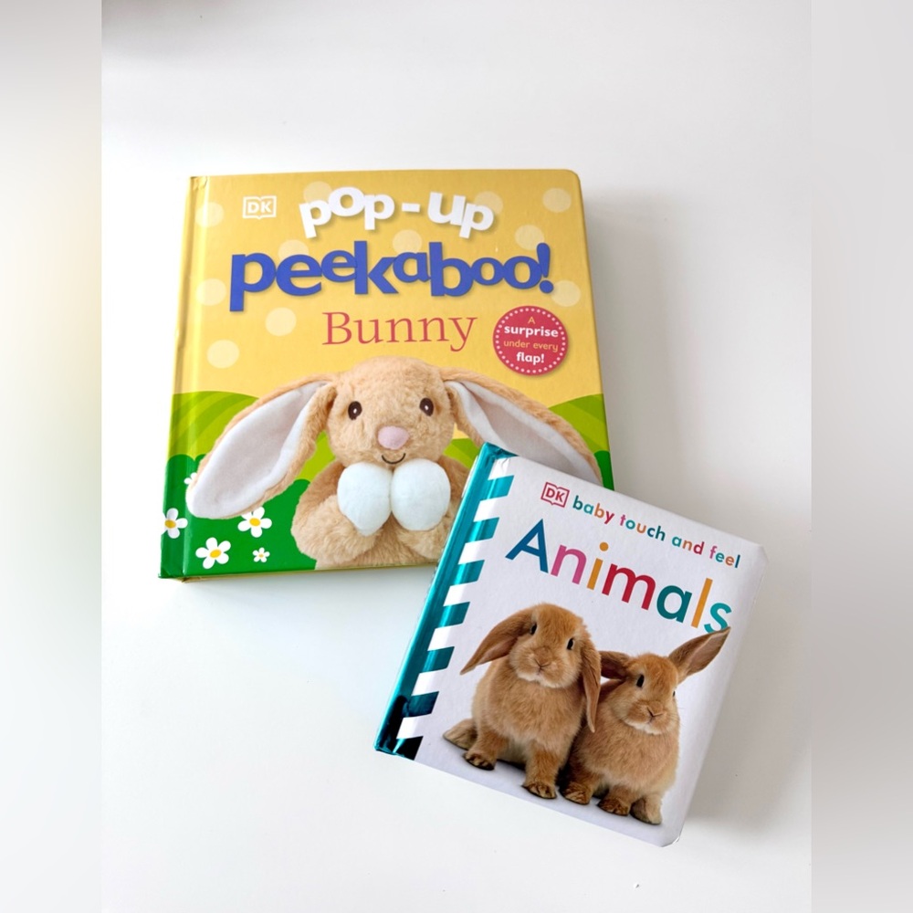 Bundle of DK Books: Pop-Up Peekaboo! Bunny & Baby Touch and Feel Animals
